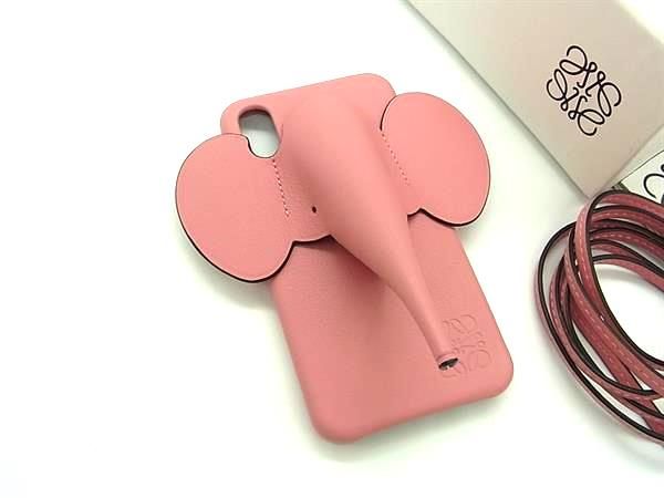 iPhone14Plus LOEWE エレファント携帯ショルダー中古 ロエベ