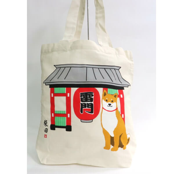 楽天市場】A4トートバッグ 柴犬 しばたさん 東京浅草 雷門 人気の 和柄