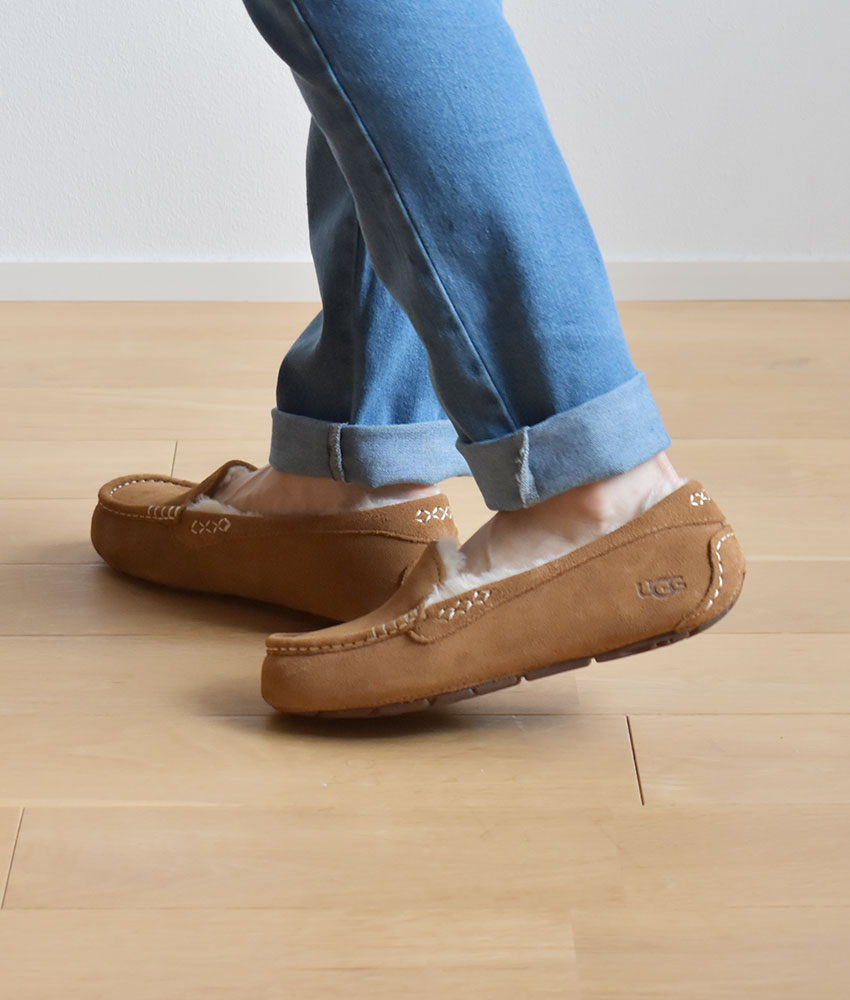 楽天市場】アグ アンスレー UGG モカシン ムートン スエード モカシン