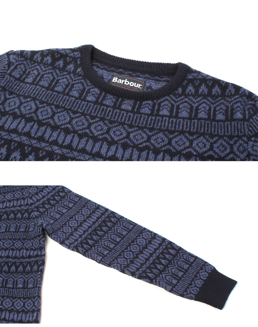 楽天市場】バブアー ニット BARBOUR Stonebeck Fairisle Crew Neck