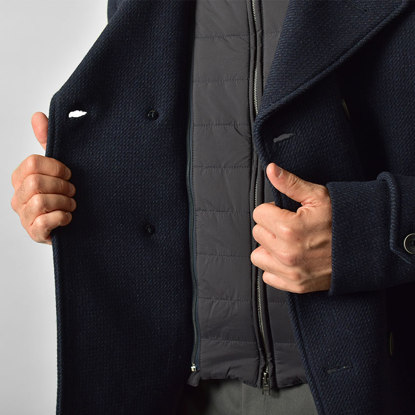 楽天市場】ヘルノ テック Pコート ピーコート メンズ ブルー 青