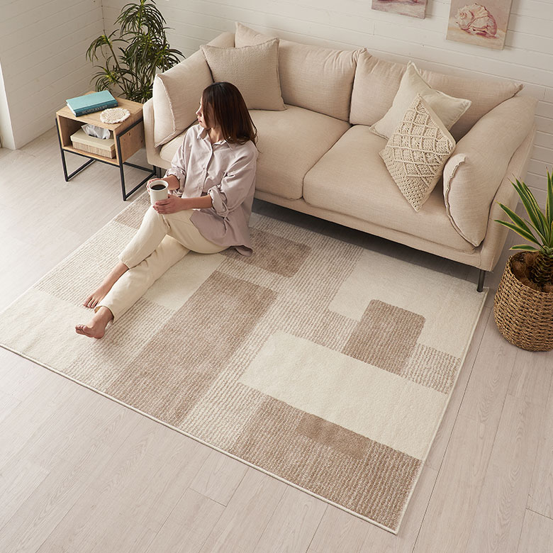 楽天市場】ラグ ラグマット ウィルトン織 幾何学模様 エジプト製 約