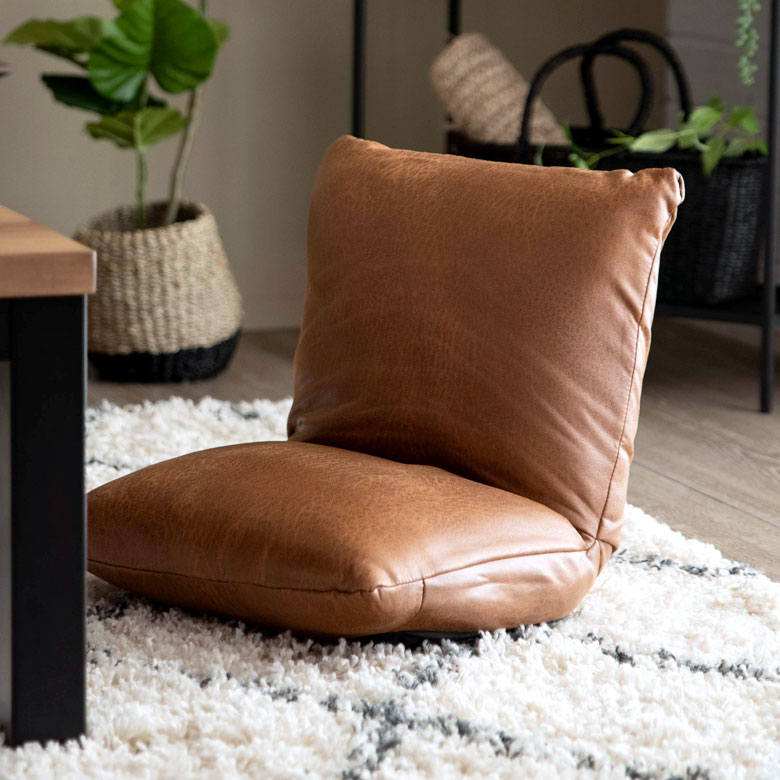 楽天市場】座椅子 リクライニング フロアソファ キャメル ブラウン 1人