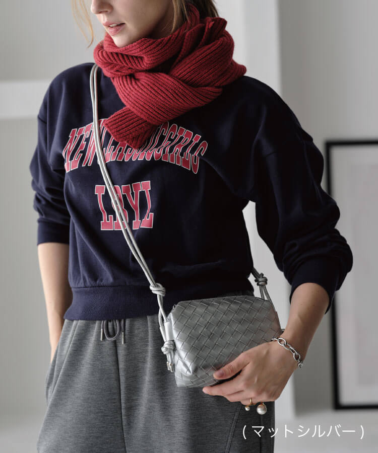 楽天市場】イントレチャート ミニポシェット ミニバッグ シルバー