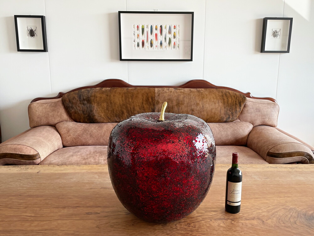 楽天市場】毒リンゴ アートオブジェ 中 インテリア りんご オブジェ
