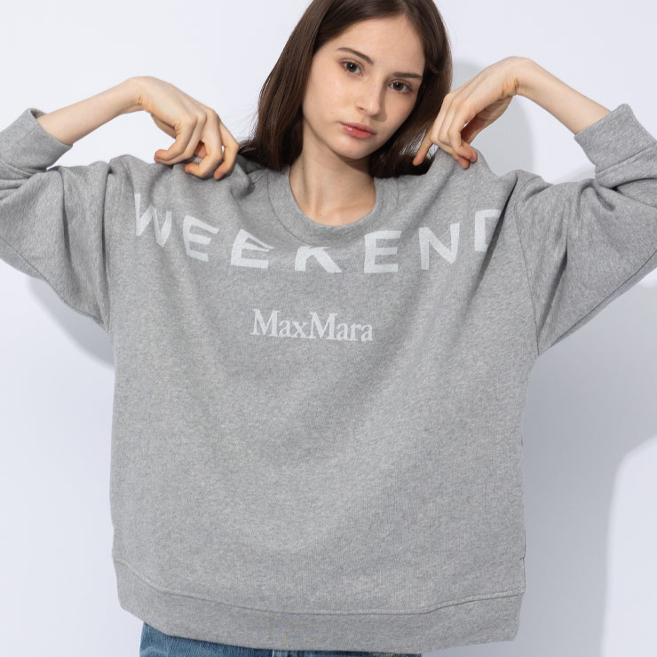 楽天市場】マックスマーラ MAX MARA 裏起毛 ロゴプリント クルーネック