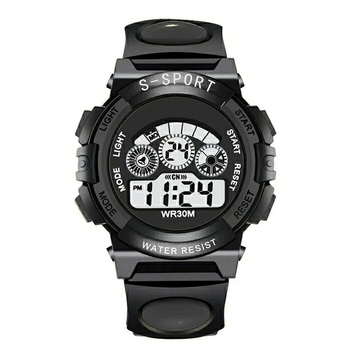 楽天市場】キッズ用 デジタル腕時計 30M防水 ラバーベルト 衝撃吸収