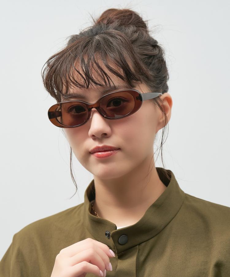 楽天市場】|【WEB限定商品】オーバル型 サングラス（ブラウン） UV