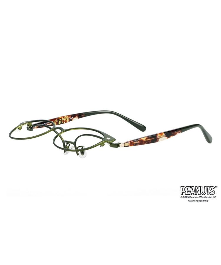 楽天市場】| Zoff PEANUTS オーバル型 跳ね上げ式 メガネ (グリーン