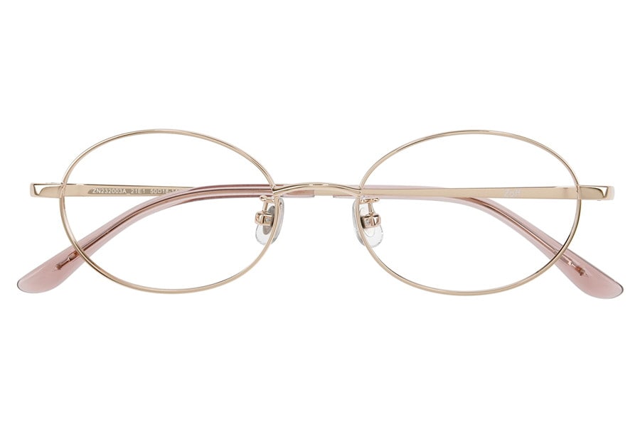 楽天市場】|オーバル型 めがね（ピンク） BASIC METAL 度付きメガネ 度