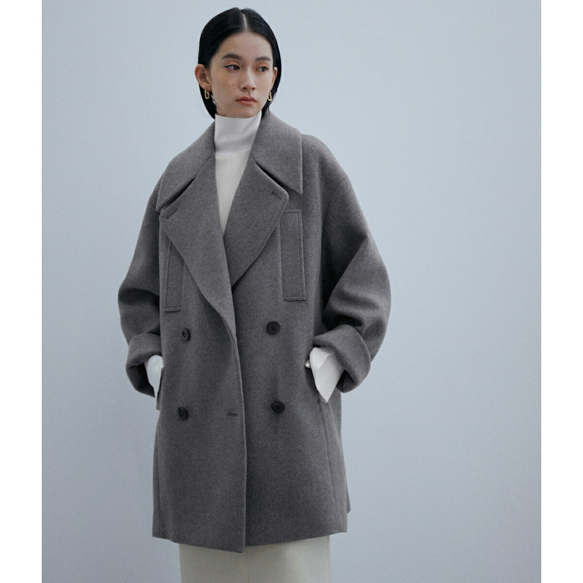 楽天市場】【サステナブル】ビッグラペルコート／アダムエロペ（ADAM