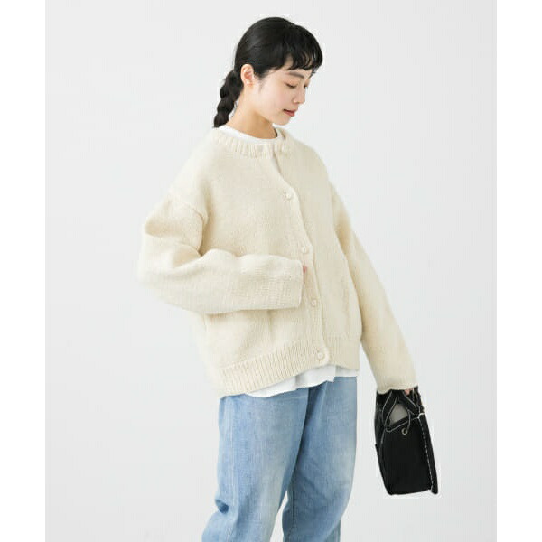 楽天市場】ペルークルーネックカーディガン／かぐれ（kagure） : 丸井