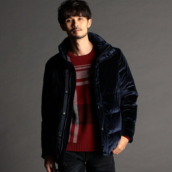 楽天市場】ニットベロア スタンドダウンブルゾン／ニコルクラブ