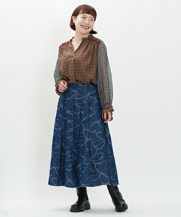 楽天市場】【大きいサイズ】ジャカジャンデニムSK／アズノゥアズ