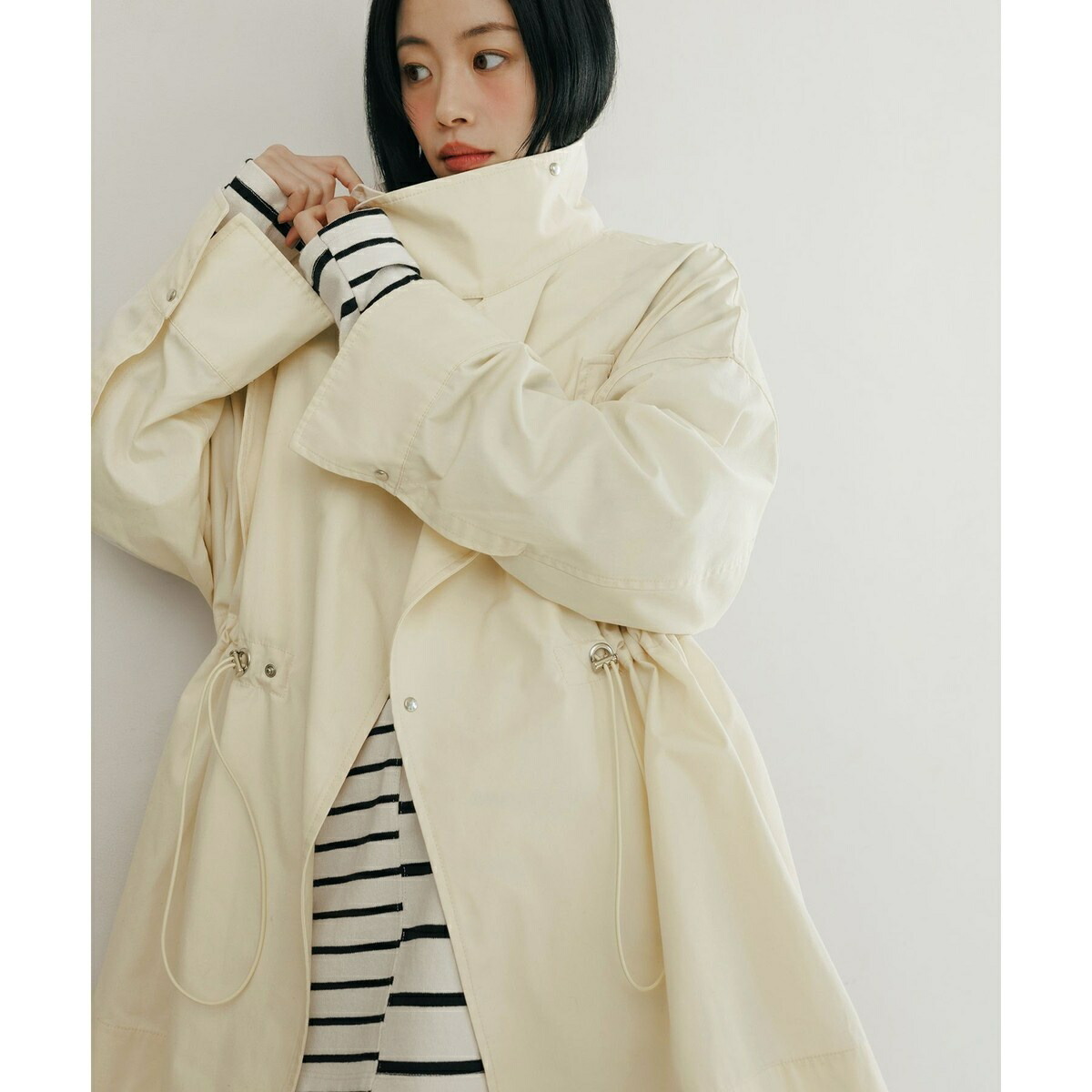 楽天市場】【WEB限定】スタンドカラーハーフモッズコート