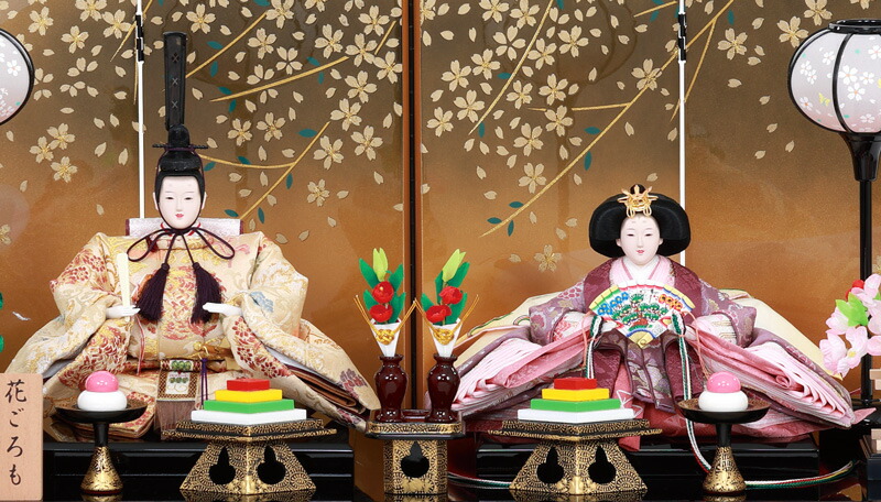 楽天市場】雛人形 ひな人形 平飾り 親王飾り 平安優香作 花ごろも 京十