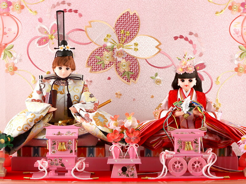 楽天市場】雛人形 ケース飾り コンパクト リカちゃん 久月 お雛様 親王