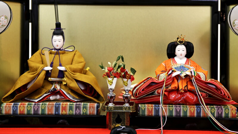 楽天市場】雛人形 久月 ひな人形 七段飾り 十五人飾り 正絹 三五親王