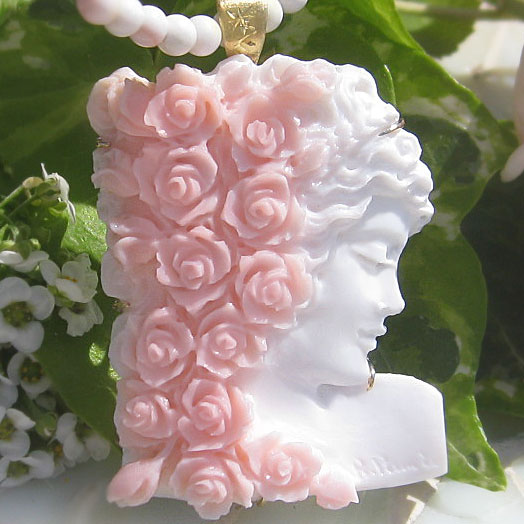 楽天市場】Raffaele Pernice作 コンクシェル カメオ K18 SILVER