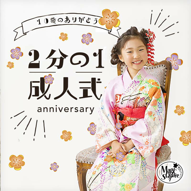 楽天市場】ウォールステッカー 2分の1成人式 成人式 【 ハーフ成人式