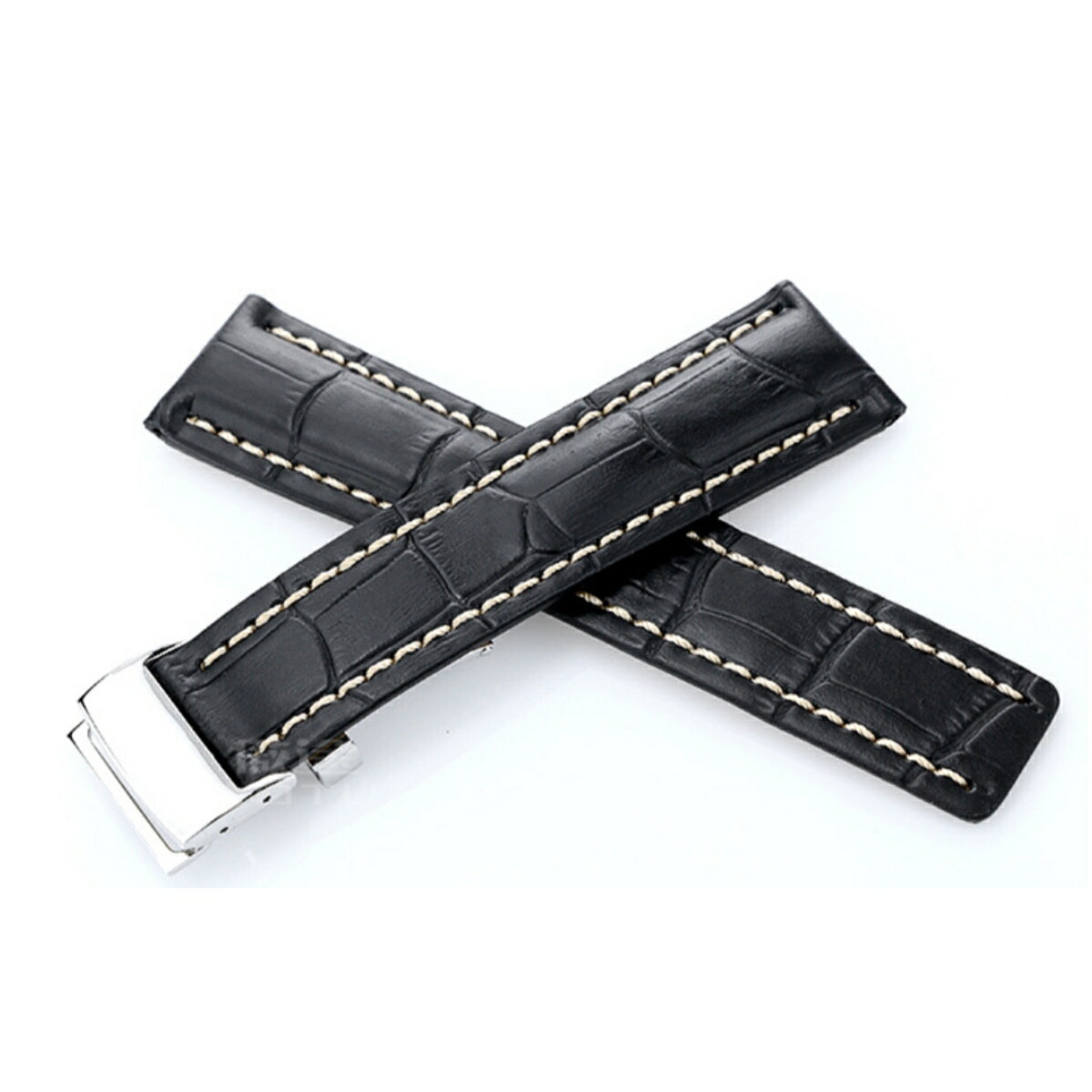 楽天市場】【 for BREITLING 】 Dバックル付き 本革製 クロコダイル型