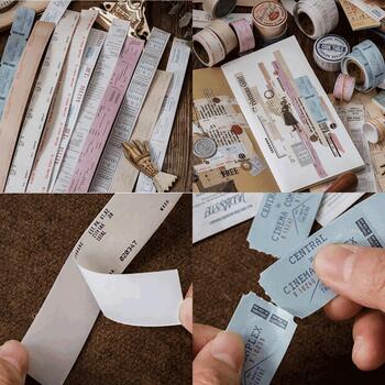 楽天市場】【レトロ素材 コラージュ シール 素材紙 ロール】チケット