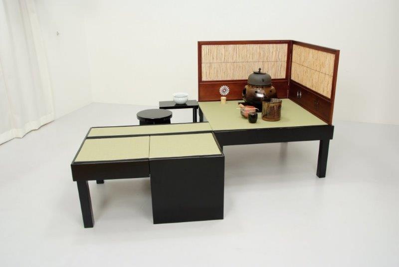 楽天市場】【茶道具・立礼卓】なごみ棚セット江戸間サイズ電熱炉壇付き