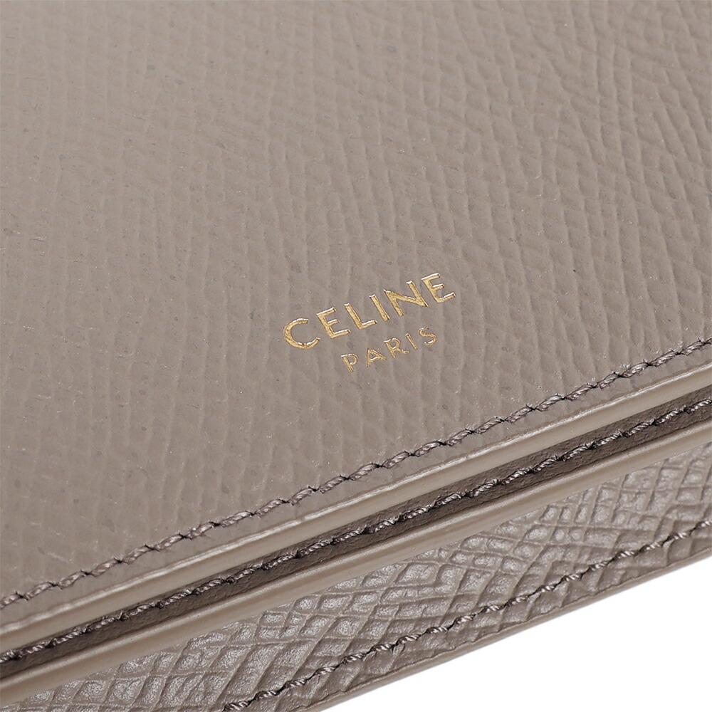 楽天市場】CELINE（セリーヌ） ビジネスカードホルダー グレー(ぺブル