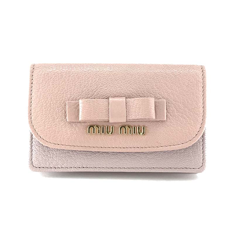 楽天市場】ミュウミュウ カードケース MIUMIU 名刺入れ リボン MADRAS