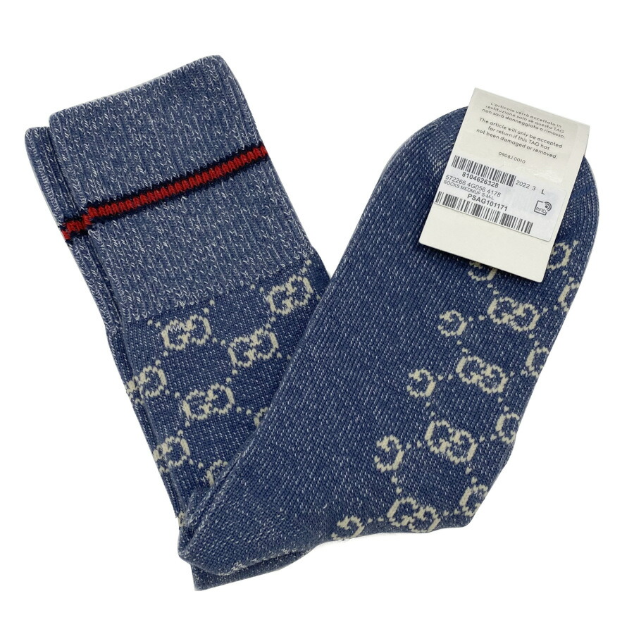 楽天市場】グッチ GUCCI ウェブ GGコットン ソックス 靴下 メンズ L
