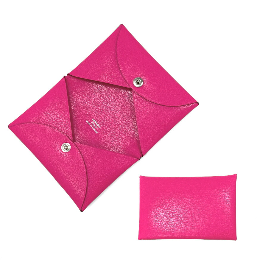 楽天市場】エルメス HERMES カルヴィ シェーブル レザー ローズポップ