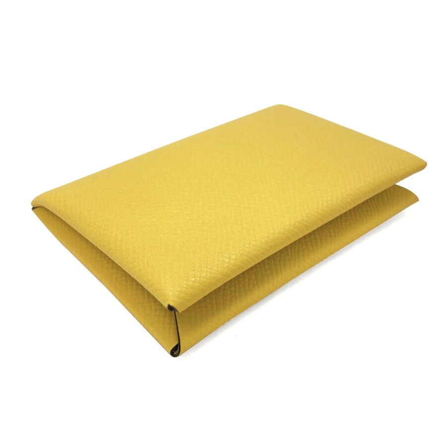 楽天市場】エルメス HERMES カルヴィ エプソン レザー ジョーヌドゥ