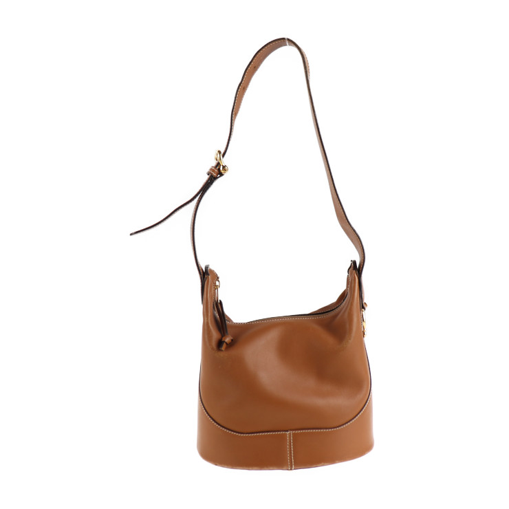 LOEWE レザーショルダーバッグ ブラウン