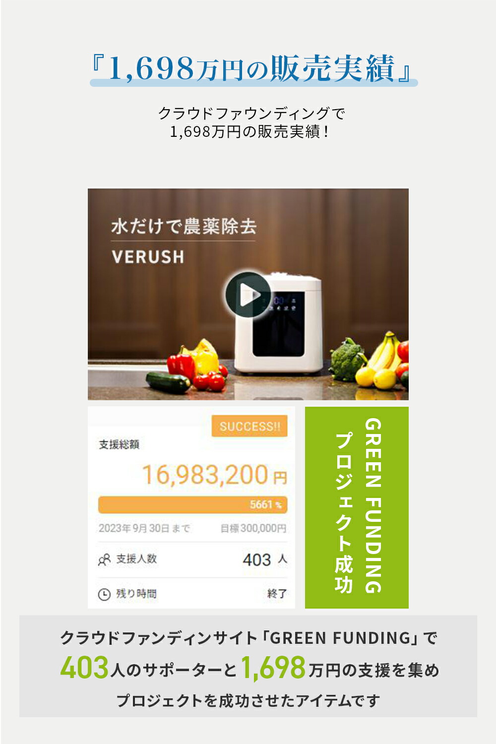 楽天市場】Verush 【水だけで農薬・細菌除去】 野菜洗浄器 ベルシュ
