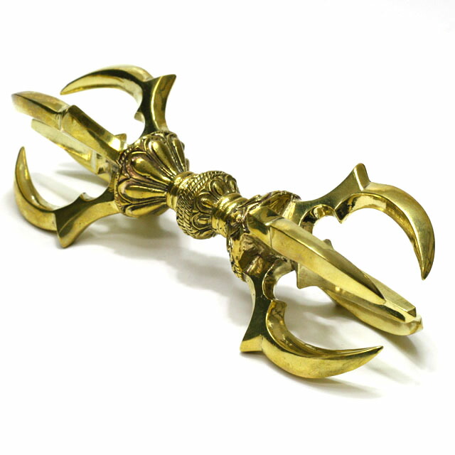 楽天市場】金剛杵 五鈷杵 ドルジェ バジュラ 長さ約18cm 真鍮