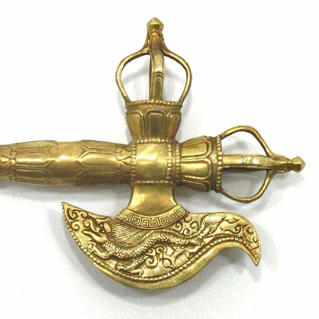 楽天市場】プルパ カルタリ 一体型 独鈷杵 長さ約30cm 真鍮 金剛杵