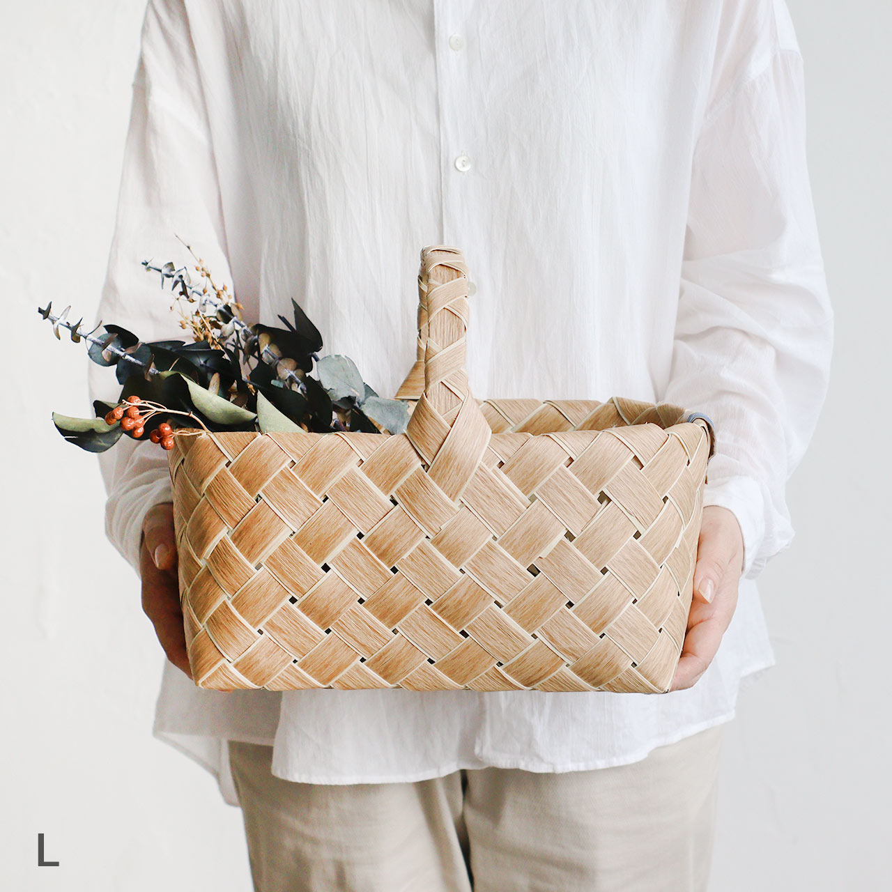 楽天市場】【公式】クルヴ オーバルハンドルバスケット(KURV) S/L