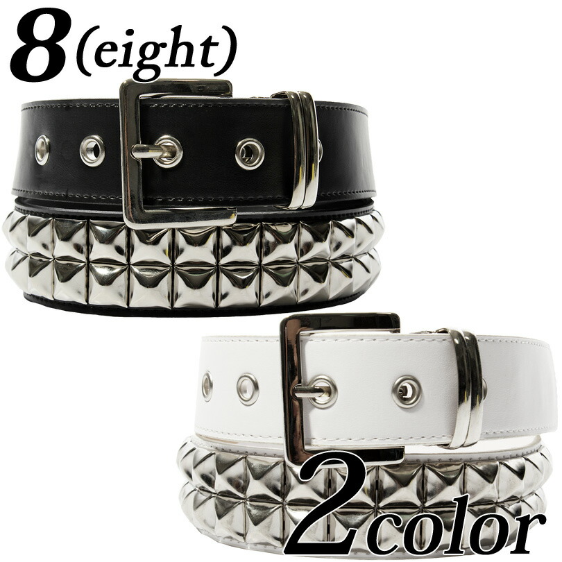 楽天市場】スタッズベルト メンズ ベルト スタッズ レザーPUレザー 2