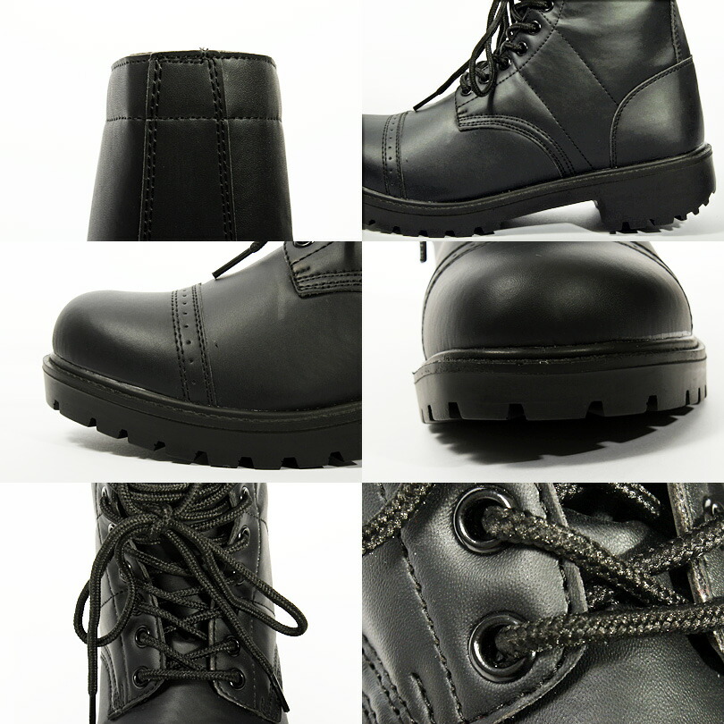 楽天市場】ミリタリーブーツ メンズ レザー 革ロングブーツ レザー