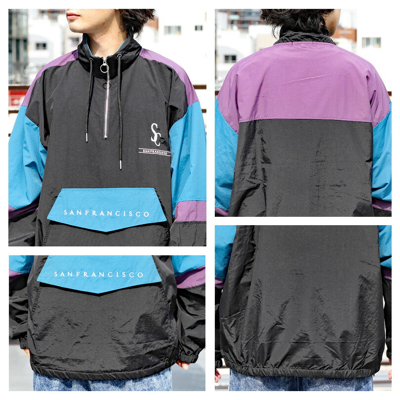 楽天市場】ナイロンブルゾン メンズ ハーフジップ【 送料無料 】全4色