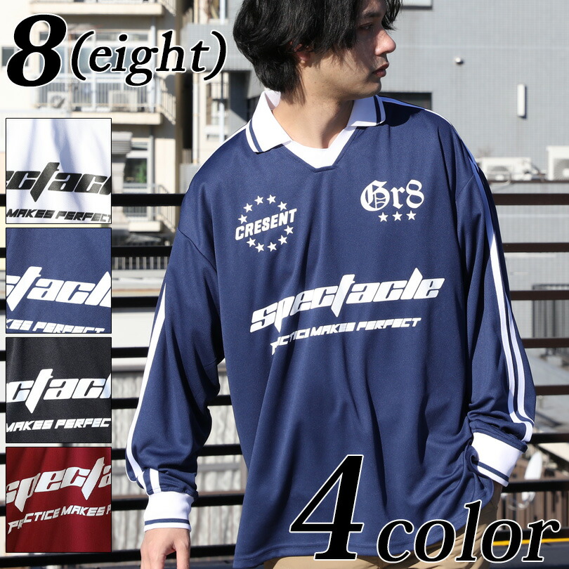 楽天市場】サッカーシャツ メンズ 長袖全4色 新作 トップスロングT