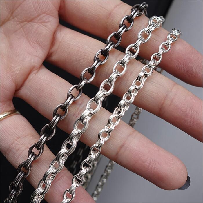 楽天市場】当店限定【ダブルリングチェーン 6mm】45cm 50cm 55cm 60cm