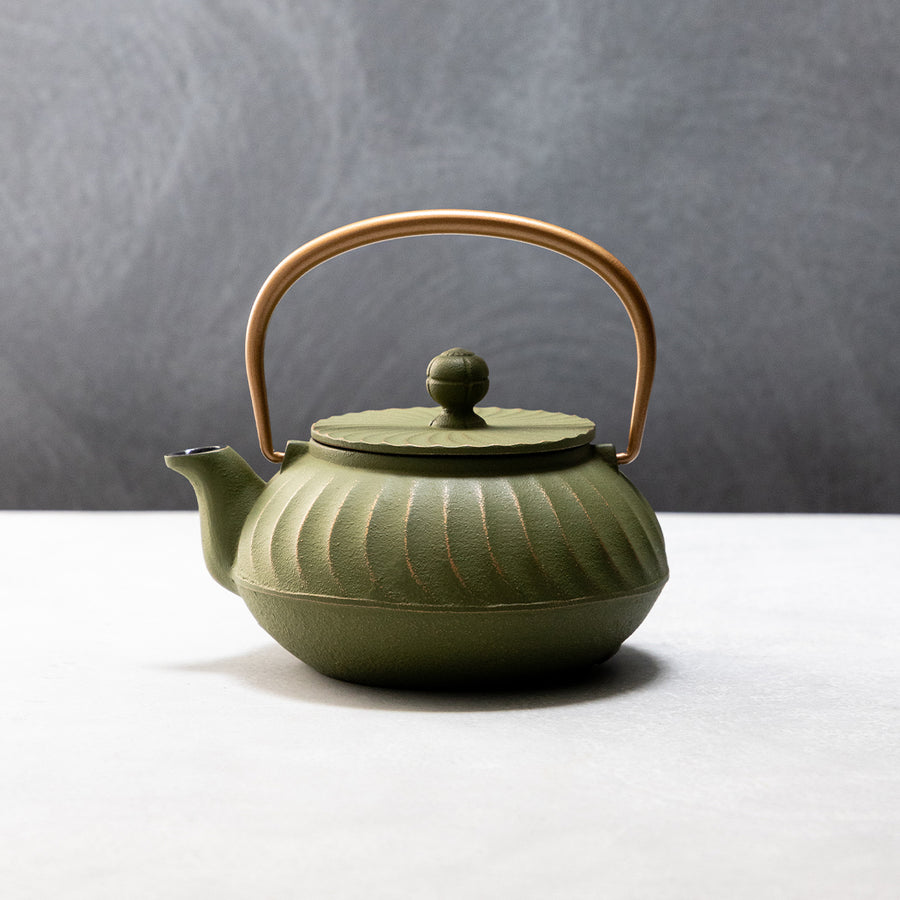 ガラス専門店｜南部鉄器｜岩鋳｜急須5型波 若草 – TSUCHI-YA