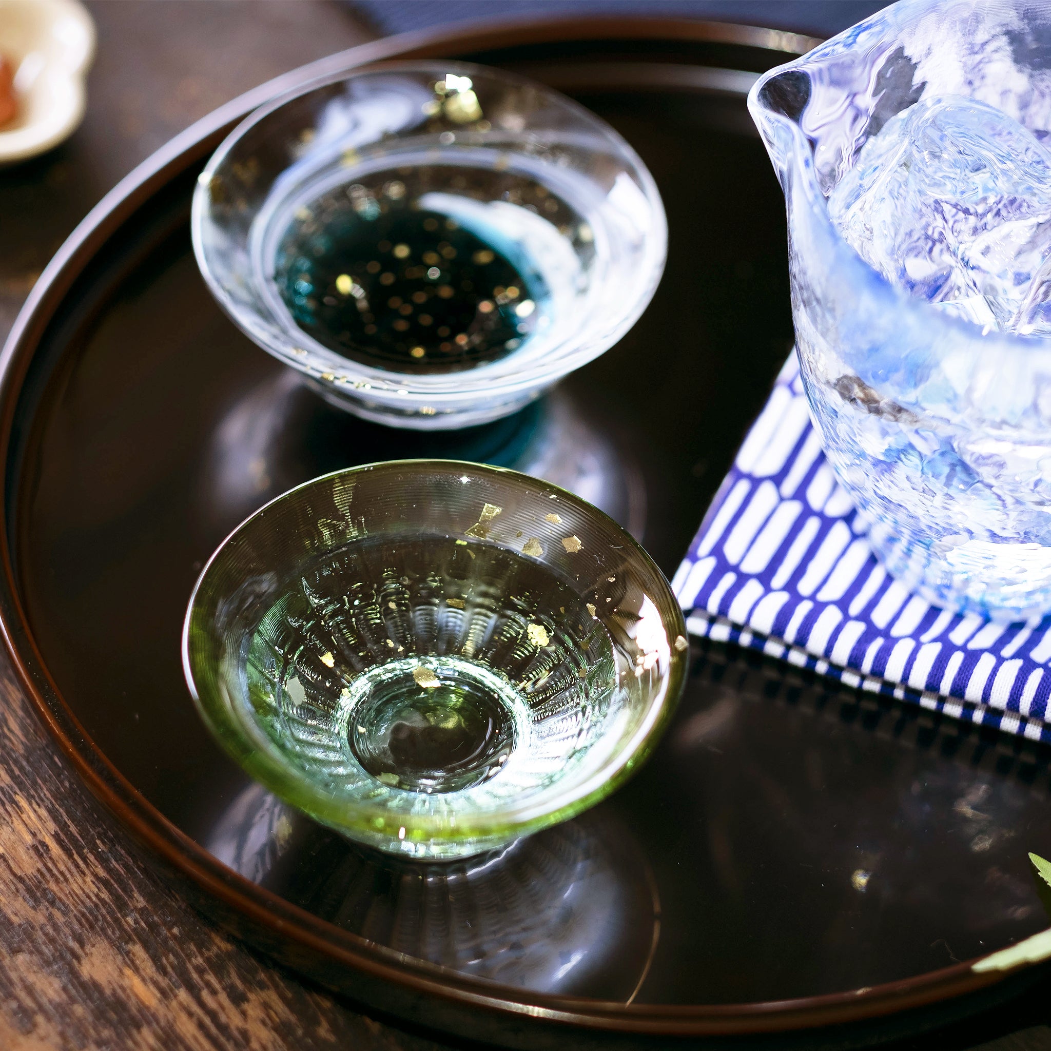 津軽びいどろ 爽華 金彩 盃 月明 | 日本酒を楽しむための上品なガラス