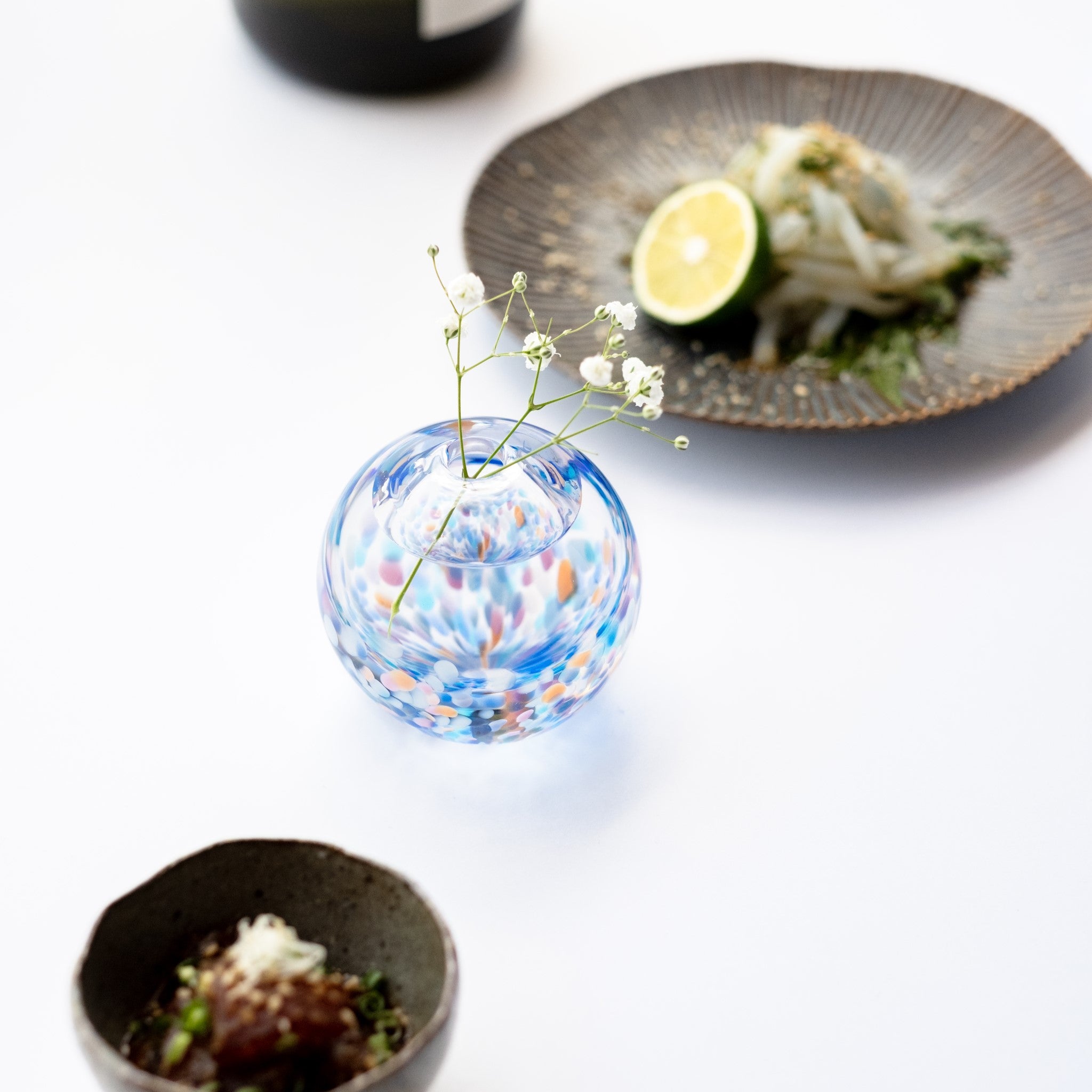 津軽びいどろ にほんの色 ふうけい 一輪挿し 夕凪の空 | おしゃれな