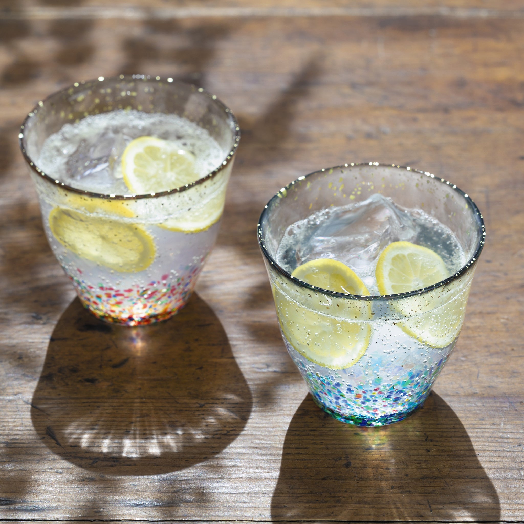 津軽びいどろ MATSURI まつり金彩 ロックグラスペアセット | プレゼントに