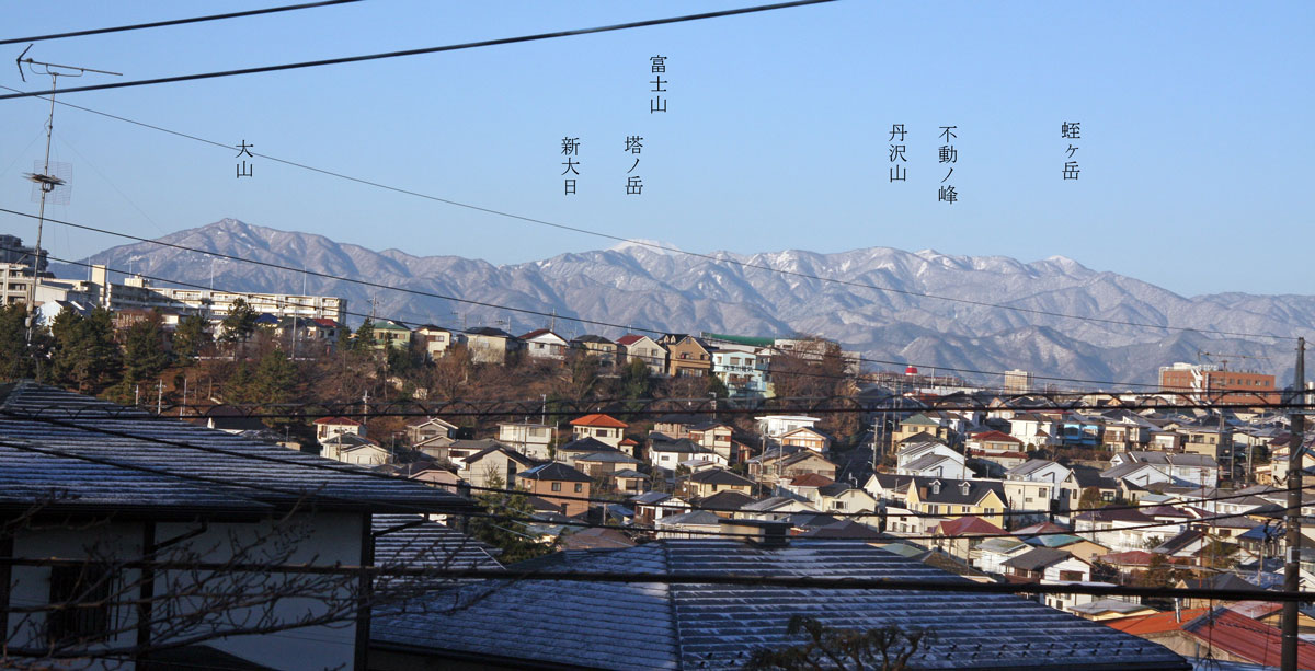 つくし野セントラルパークから見える山々