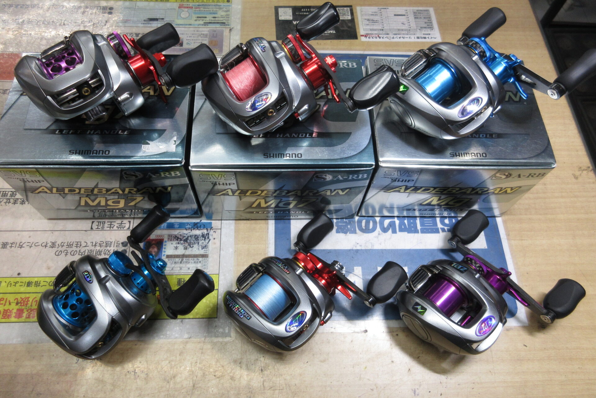 シマノの09アルデバランMG7のKTFカスタムとZPIカスタムをまとめて買取