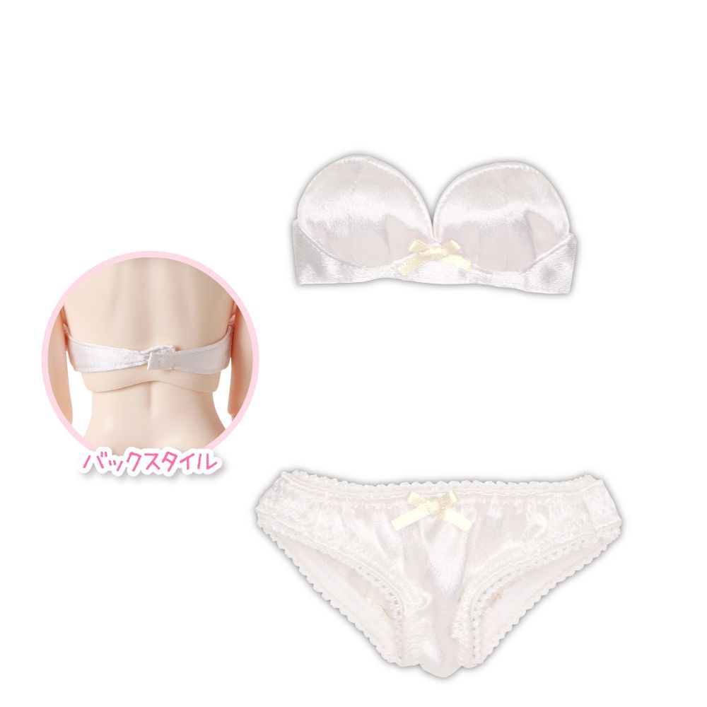 AZO2 ストラップレスブラ＆ショーツ ホワイト×ミルク【FAO303-WHM