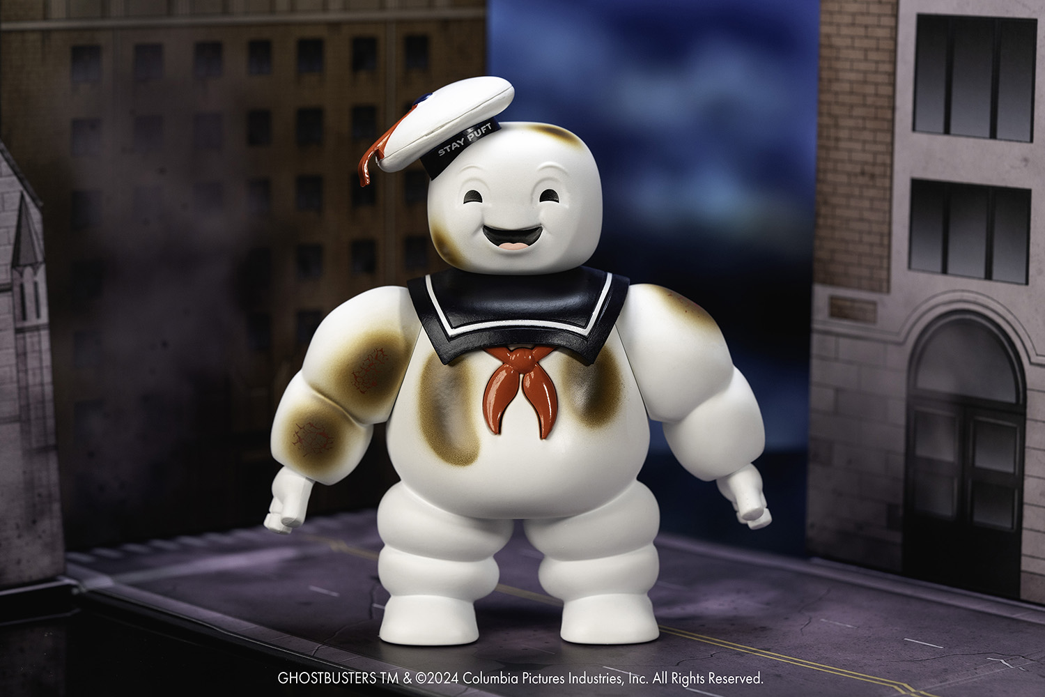 ゴーストバスターズ マシュマロマン＆ECTO-1メタルフィギュア ジオラマ